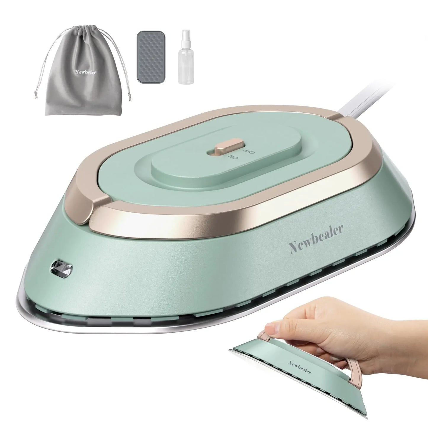 Mini Travel Iron – Dual Voltage 110V/220V – Fast Heat-Up, Portable Dry Iron for Clotheson
