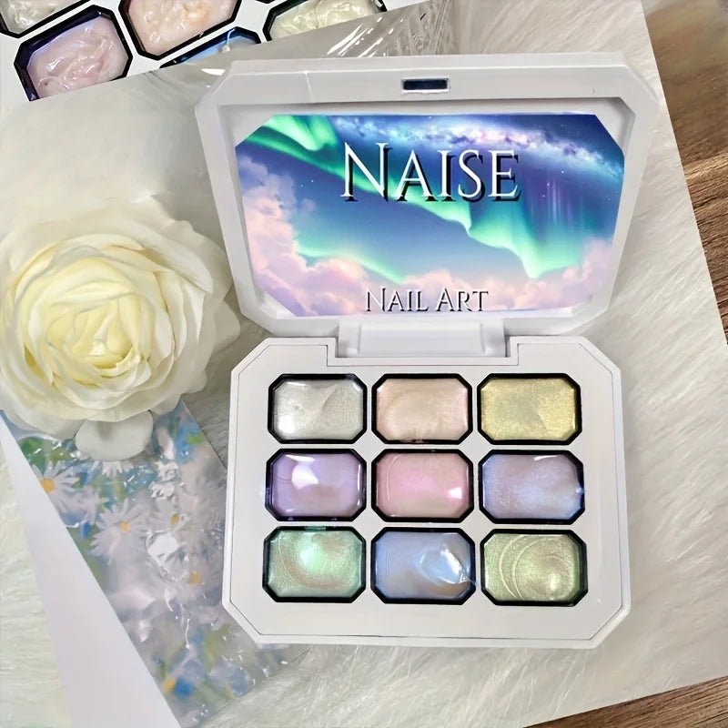 Solid Gel Nail Polish Palette – 9 Colors – Peelable UV/LED Gel Polish for Salon-Quality Nail Artnksgiving Gifts