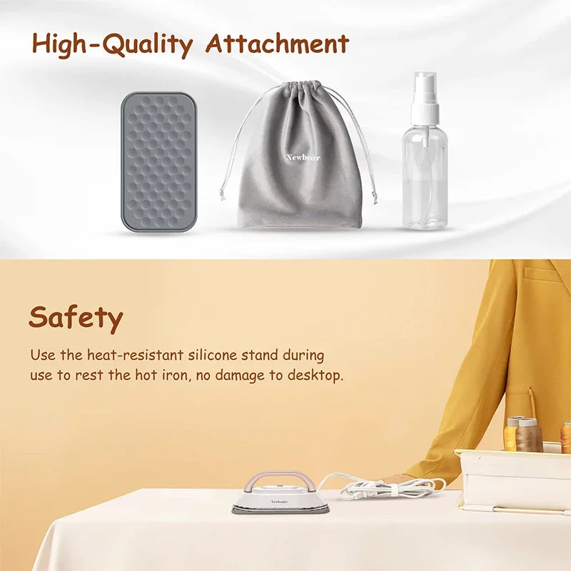 Mini Travel Iron – Dual Voltage 110V/220V – Fast Heat-Up, Portable Dry Iron for Clotheson