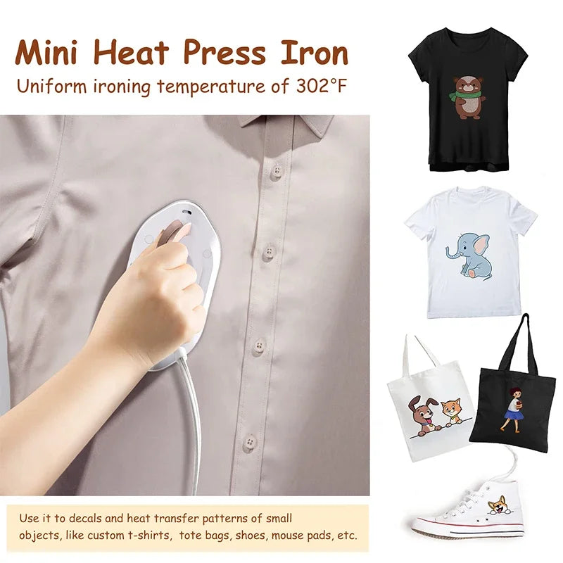 Mini Travel Iron – Dual Voltage 110V/220V – Fast Heat-Up, Portable Dry Iron for Clotheson