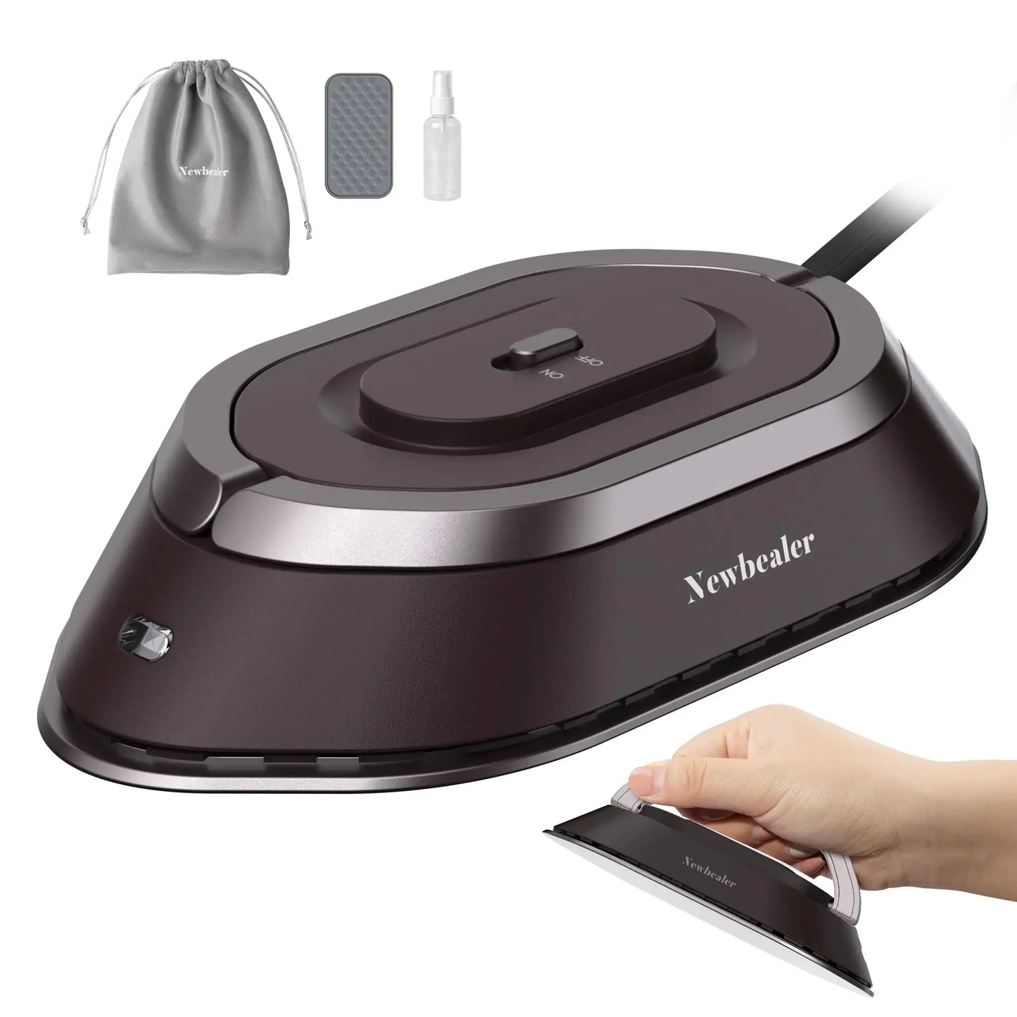 Mini Travel Iron – Dual Voltage 110V/220V – Fast Heat-Up, Portable Dry Iron for Clotheson