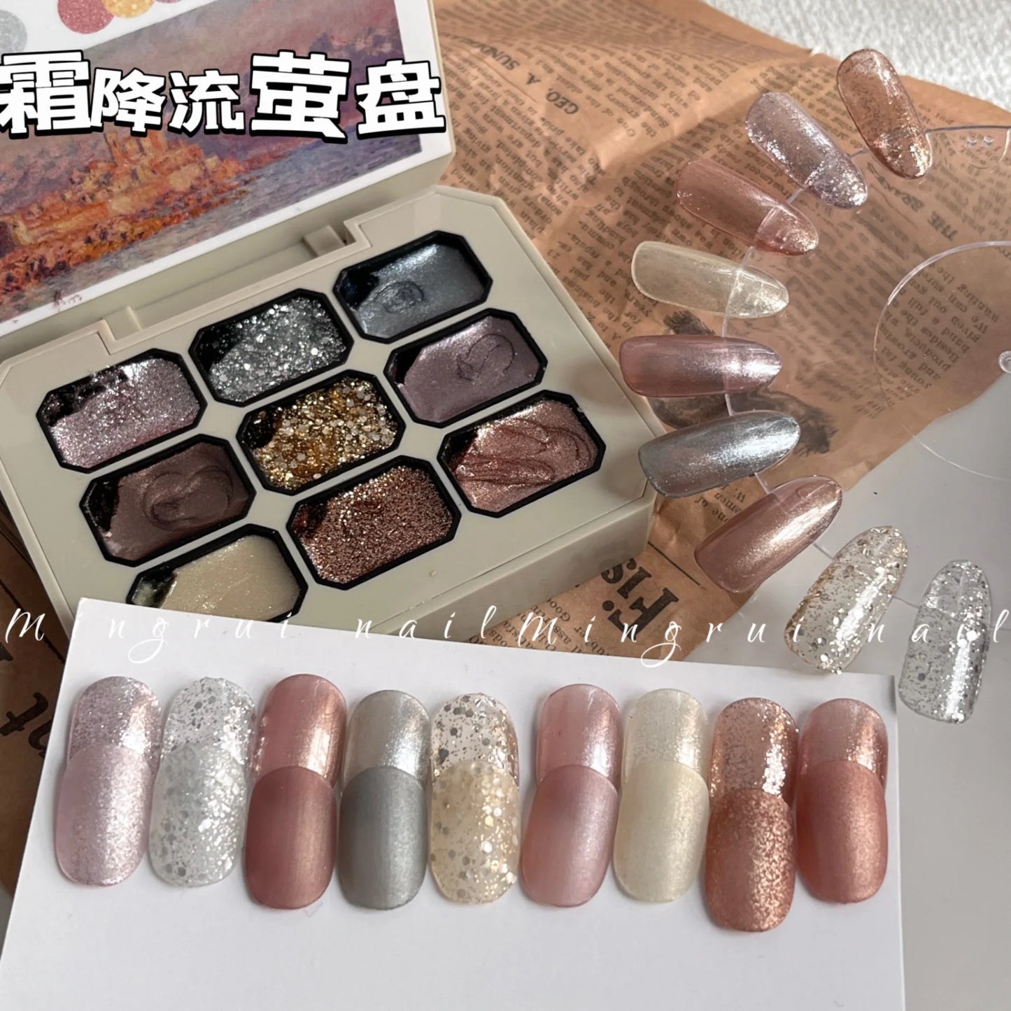 Solid Gel Nail Polish Palette – 9 Colors – Peelable UV/LED Gel Polish for Salon-Quality Nail Artnksgiving Gifts
